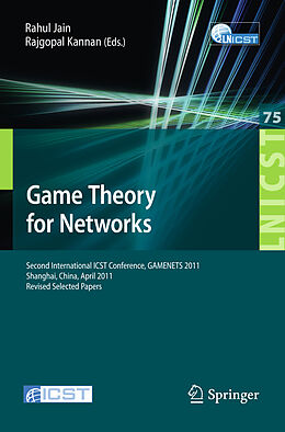 Couverture cartonnée Game Theory for Networks de 