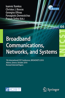 Couverture cartonnée Broadband Communications, Networks and Systems de 
