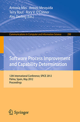 Kartonierter Einband Software Process Improvement and Capability Determination von 