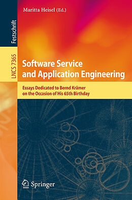 Kartonierter Einband Software Service and Application Engineering von 