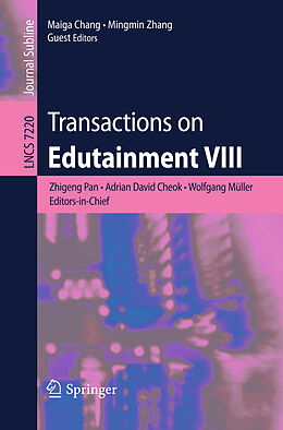 Kartonierter Einband Transactions on Edutainment VIII von 