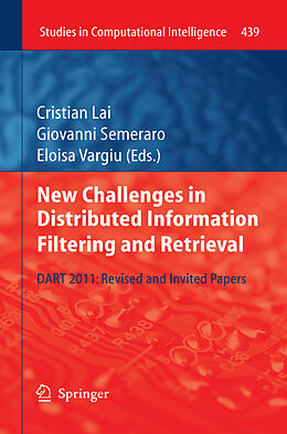 Livre Relié New Challenges in Distributed Information Filtering and Retrieval de 