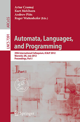 Kartonierter Einband Automata, Languages, and Programming von 