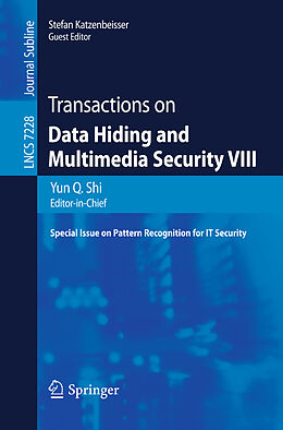Couverture cartonnée Transactions on Data Hiding and Multimedia Security VIII de 