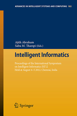 eBook (pdf) Intelligent Informatics de Ajith Abraham, Sabu M Thampi