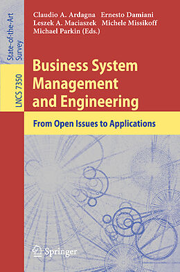 Kartonierter Einband Business System Management and Engineering von 