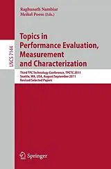 Kartonierter Einband Topics in Performance Evaluation, Measurement and Characterization von