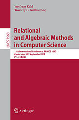 Couverture cartonnée Relational and Algebraic Methods in Computer Science de 