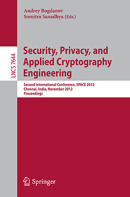 Kartonierter Einband Security, Privacy, and Applied Cryptography Engineering von 
