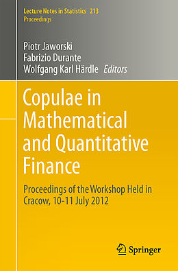 Couverture cartonnée Copulae in Mathematical and Quantitative Finance de 