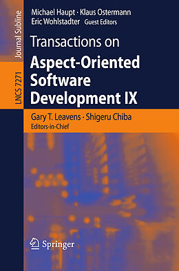 Kartonierter Einband Transactions on Aspect-Oriented Software Development IX von 