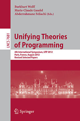Kartonierter Einband Unifying Theories of Programming von 