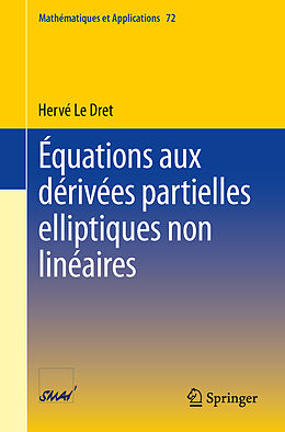 Couverture cartonnée Équations aux dérivées partielles elliptiques non linéaires de Herve Le Dret