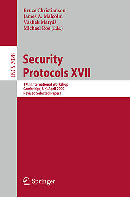 Kartonierter Einband Security Protocols XVII von 