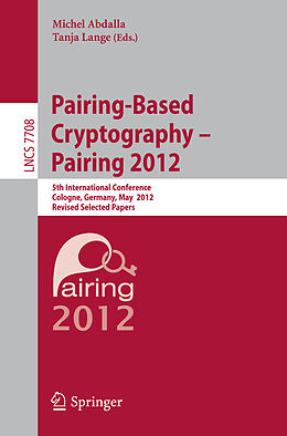 Kartonierter Einband Pairing-Based Cryptography -- Pairing 2012 von 