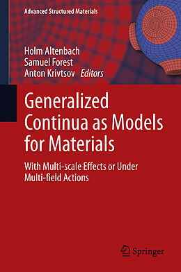 Fester Einband Generalized Continua as Models for Materials von 