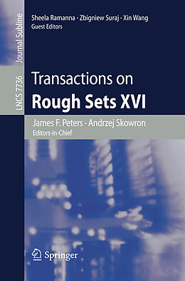 Kartonierter Einband Transactions on Rough Sets XVI von 