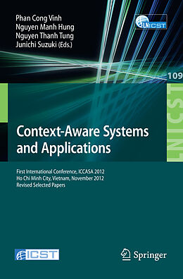 Kartonierter Einband Context-Aware Systems and Applications von 