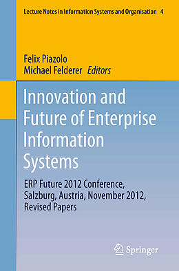 Couverture cartonnée Innovation and Future of Enterprise Information Systems de 