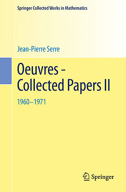 Kartonierter Einband Oeuvres - Collected Papers II von Jean-Pierre Serre