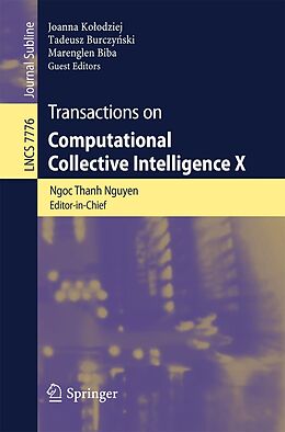 E-Book (pdf) Transactions on Computational Collective Intelligence X von 