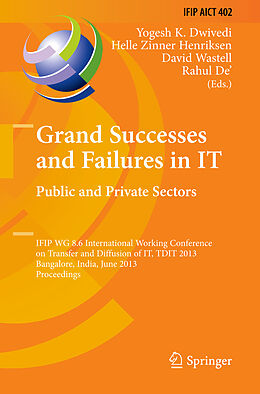 Fester Einband Grand Successes and Failures in IT: Public and Private Sectors von 