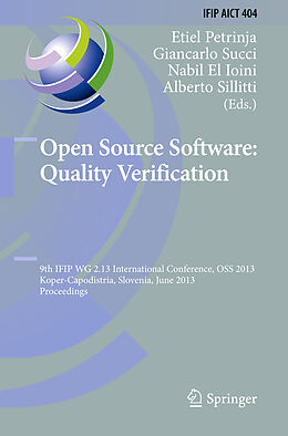 Fester Einband Open Source Software: Quality Verification von 