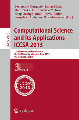Kartonierter Einband Computational Science and Its Applications -- ICCSA 2013 von 