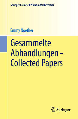 Kartonierter Einband Gesammelte Abhandlungen - Collected Papers von Emmy Noether
