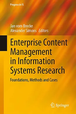 E-Book (pdf) Enterprise Content Management in Information Systems Research von Jan vom Brocke, Alexander Simons