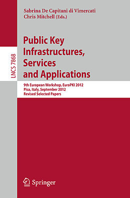 Kartonierter Einband Public Key Infrastructures, Services and Applications von 
