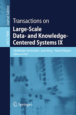 Couverture cartonnée Transactions on Large-Scale Data- and Knowledge-Centered Systems IX de 