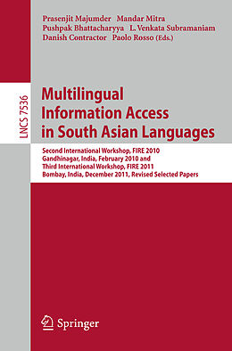 Kartonierter Einband Multi-lingual Information Access in South Asian Languages von 