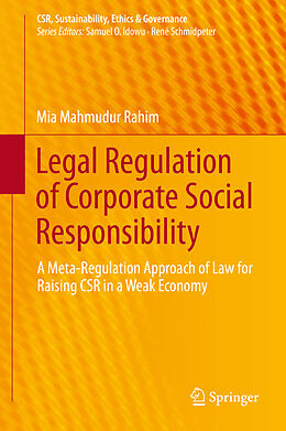 Fester Einband Legal Regulation of Corporate Social Responsibility von Mia Mahmudur Rahim