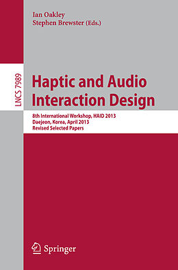Couverture cartonnée Haptic and Audio Interaction Design de 