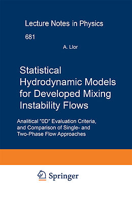 Kartonierter Einband Statistical Hydrodynamic Models for Developed Mixing Instability Flows von Antoine Llor