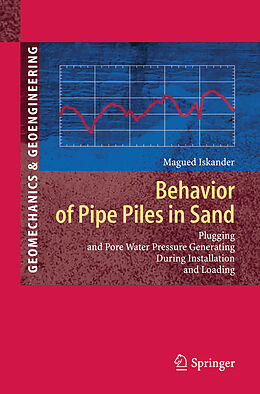 Kartonierter Einband Behavior of Pipe Piles in Sand von Magued Iskander