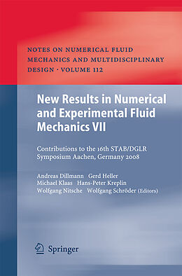 Couverture cartonnée New Results in Numerical and Experimental Fluid Mechanics VII de 