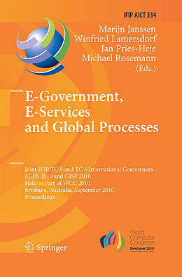 Kartonierter Einband E-Government, E-Services and Global Processes von 