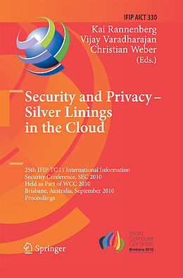 Kartonierter Einband Security and Privacy - Silver Linings in the Cloud von 