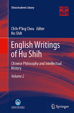 Couverture cartonnée English Writings of Hu Shih de Hu Shih