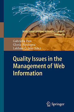 Couverture cartonnée Quality Issues in the Management of Web Information de 