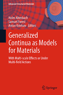 Kartonierter Einband Generalized Continua as Models for Materials von 