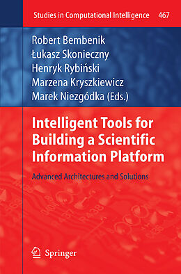 Couverture cartonnée Intelligent Tools for Building a Scientific Information Platform de 