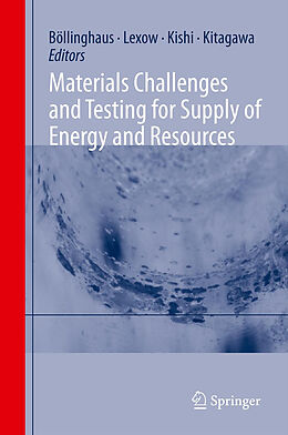 Couverture cartonnée Materials Challenges and Testing for Supply of Energy and Resources de 