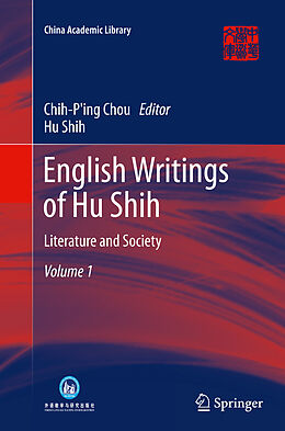 Couverture cartonnée English Writings of Hu Shih de Hu Shih