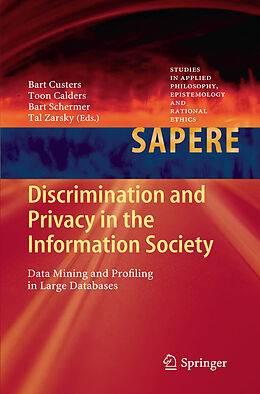 Couverture cartonnée Discrimination and Privacy in the Information Society de 