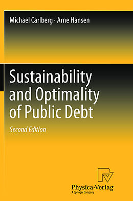 Couverture cartonnée Sustainability and Optimality of Public Debt de Arne Hansen, Michael Carlberg