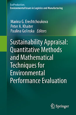 Couverture cartonnée Sustainability Appraisal: Quantitative Methods and Mathematical Techniques for Environmental Performance Evaluation de 