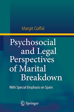Couverture cartonnée Psychosocial and Legal Perspectives of Marital Breakdown de Margit Gaffal
